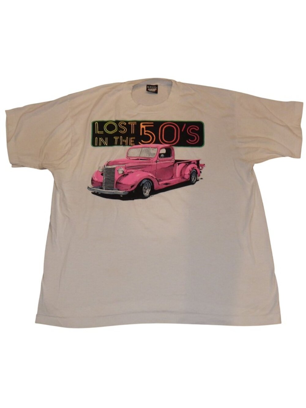 Vintage Chevy Pick Up Truck Lost in the 50s Single Stitch T-Shirt Adult XL